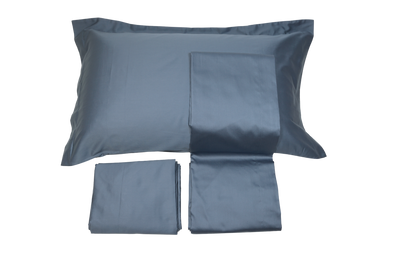 Completo Letto Matrimoniale Tinta unita Coll. CAREZZA 100% Raso 300 Fili