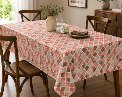 Tovaglia Coll. Airone Dis. Geometrico Col. Rosa