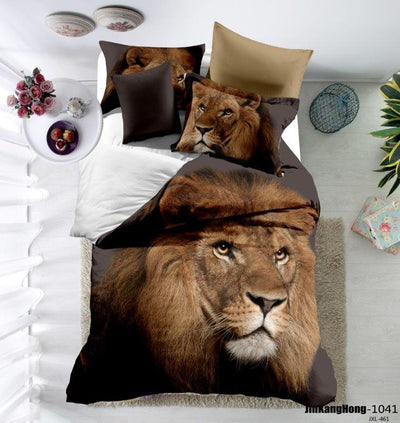 Completo Copripiumino Matrimoniale dis. Leone