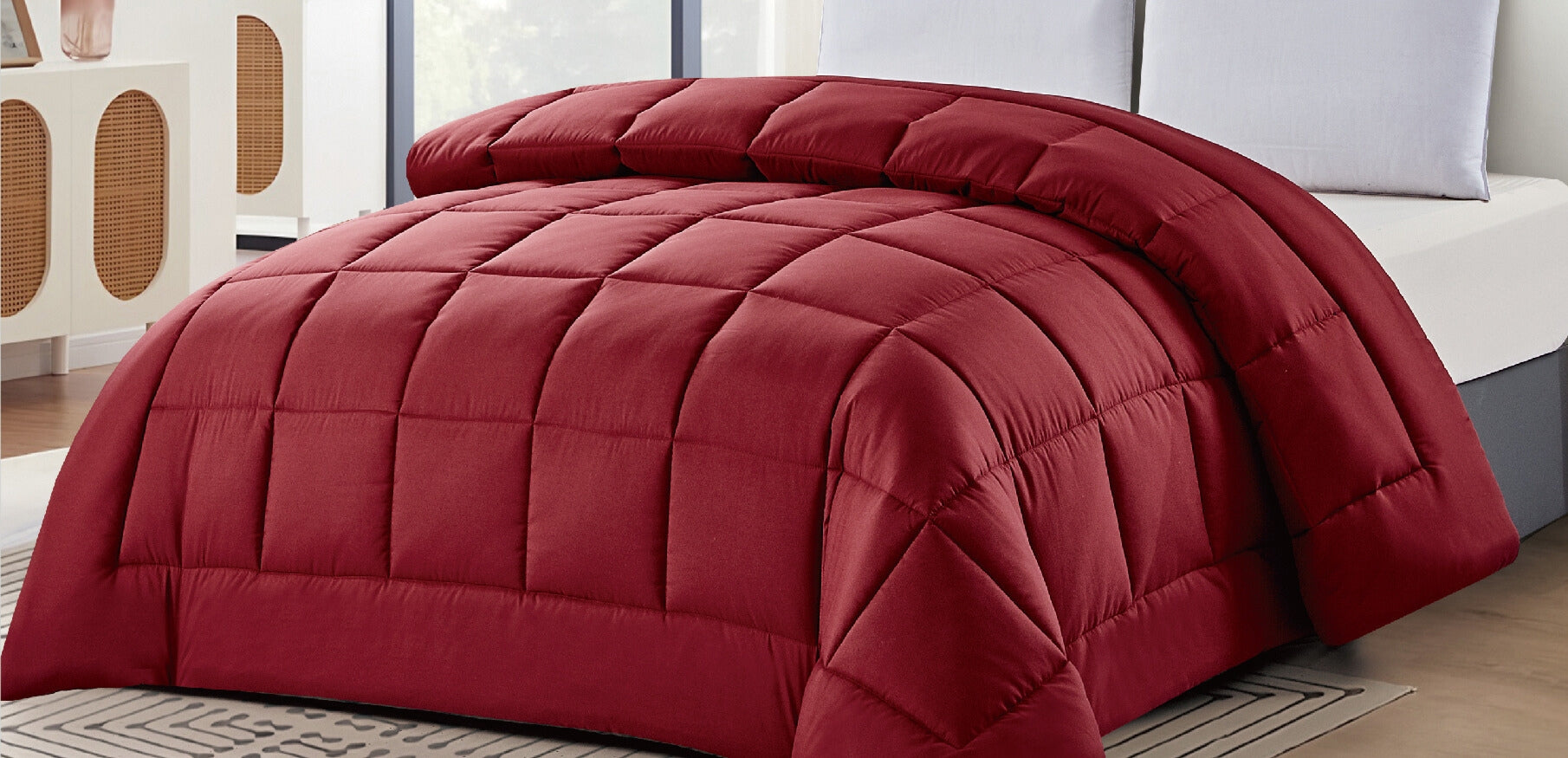 Trapunta Florenzia Tinta Unita col. ROSSO