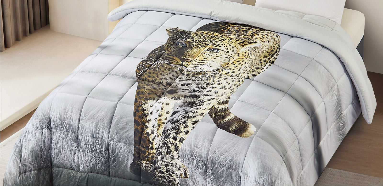 Trapunta Matrimoniale dis GHEPARDO Coll. Nature