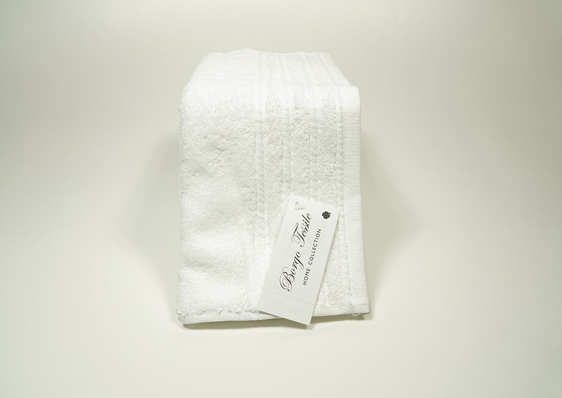 Asciugamano Ospite Tinta Unita Bianco